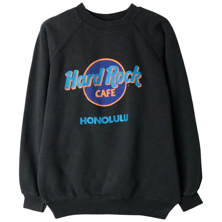 Vintage 90'S Hanes Hard Rock Cafe Advertising Sweatshirt, Made in USA, Men's Size Medium cotton black type Vintage Second Hand
