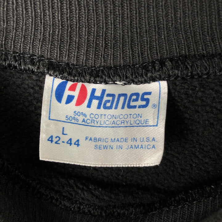 Vintage 1980'S Hanes Hard Rock Cafe Advertising Sweatshirt, Made in USA, Men's Size L cotton black type Vintage Second Hand