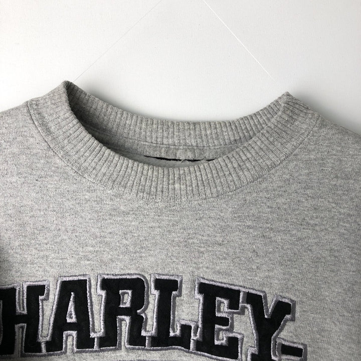 Harley-Davidson Advertising Sweatshirt, Men's L size unclear gray type Vintage Second Hand