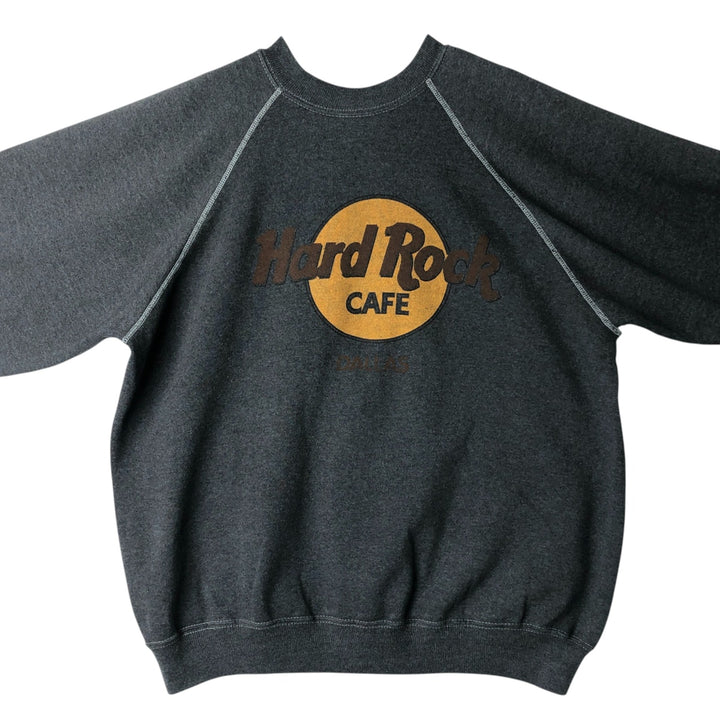 Vintage 90'S Hanes Hard Rock Cafe Advertising Sweatshirt, Made in USA, Men's XL cotton Charcoal Vintage Second Hand
