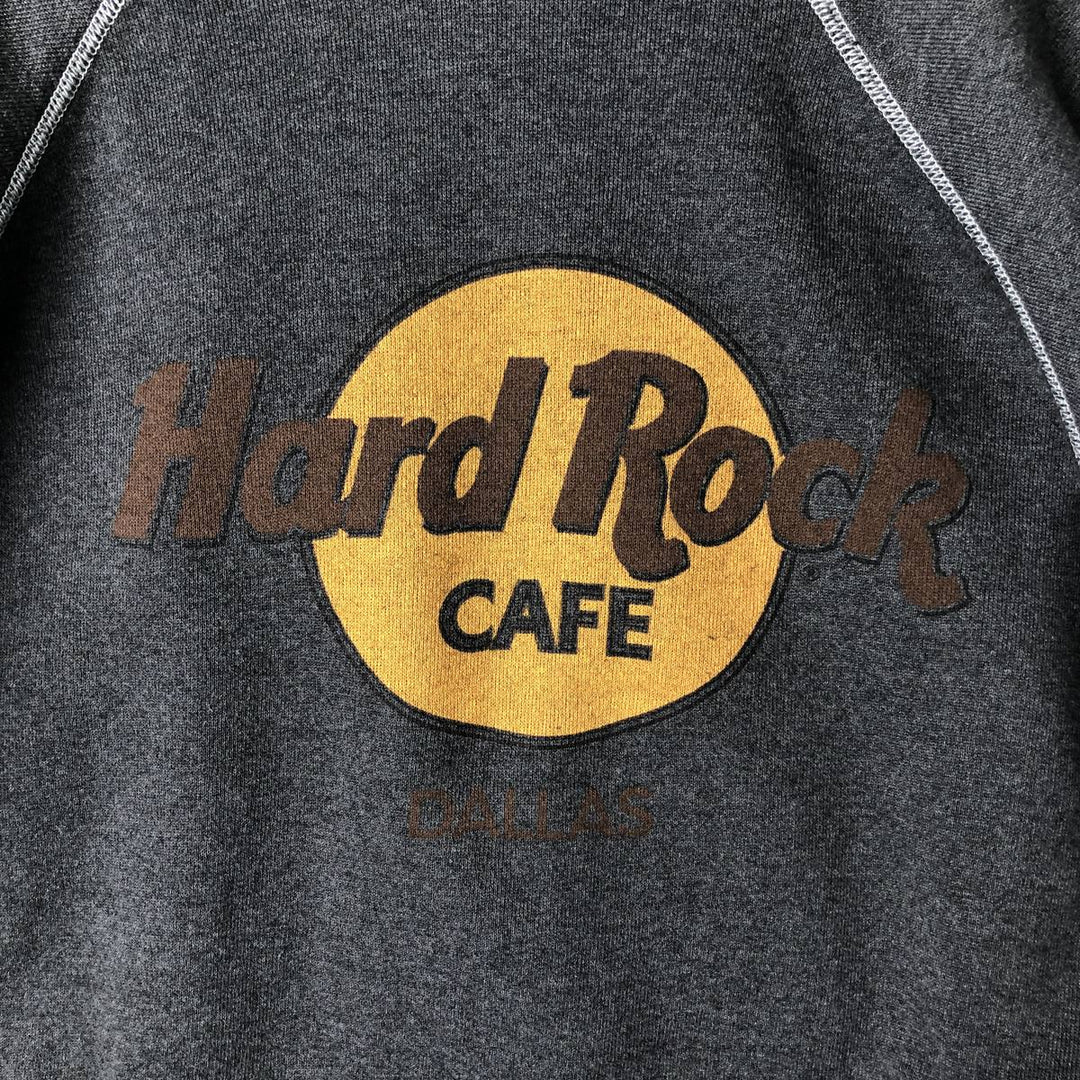 Vintage 90'S Hanes Hard Rock Cafe Advertising Sweatshirt, Made in USA, Men's XL cotton Charcoal Vintage Second Hand