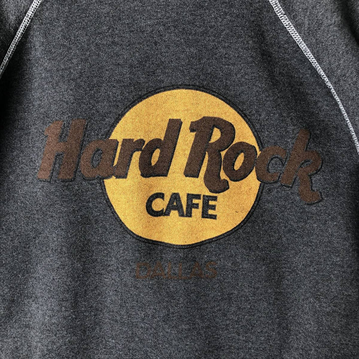 Vintage 90'S Hanes Hard Rock Cafe Advertising Sweatshirt, Made in USA, Men's XL cotton Charcoal Vintage Second Hand