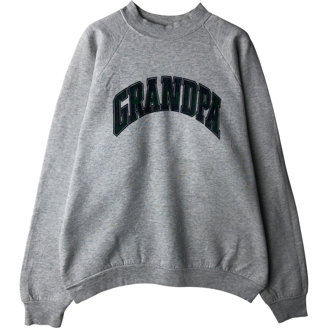 90'S Fruit of the Loom College Sweatshirt, Made in USA, Men's XL, Vintage cotton gray type Vintage Second Hand