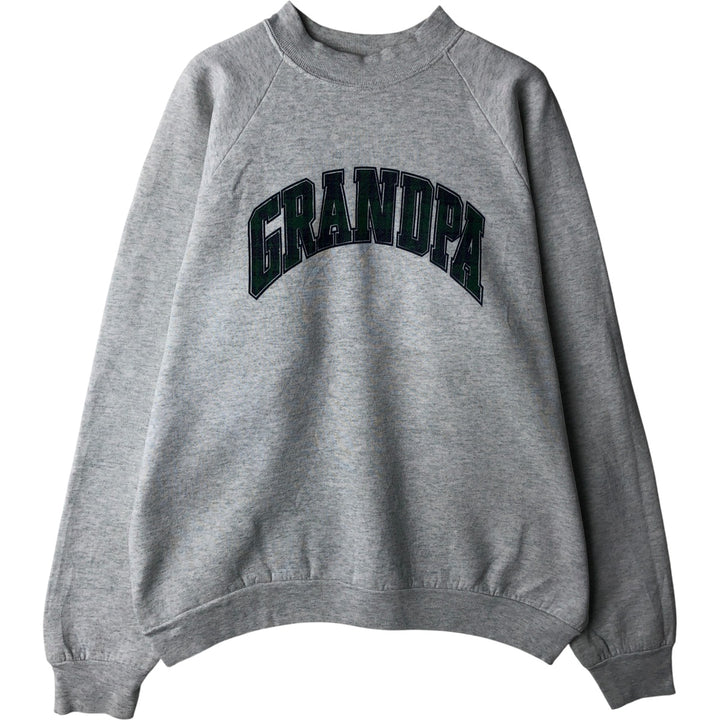 90'S Fruit of the Loom College Sweatshirt, Made in USA, Men's XL, Vintage cotton gray type Vintage Second Hand