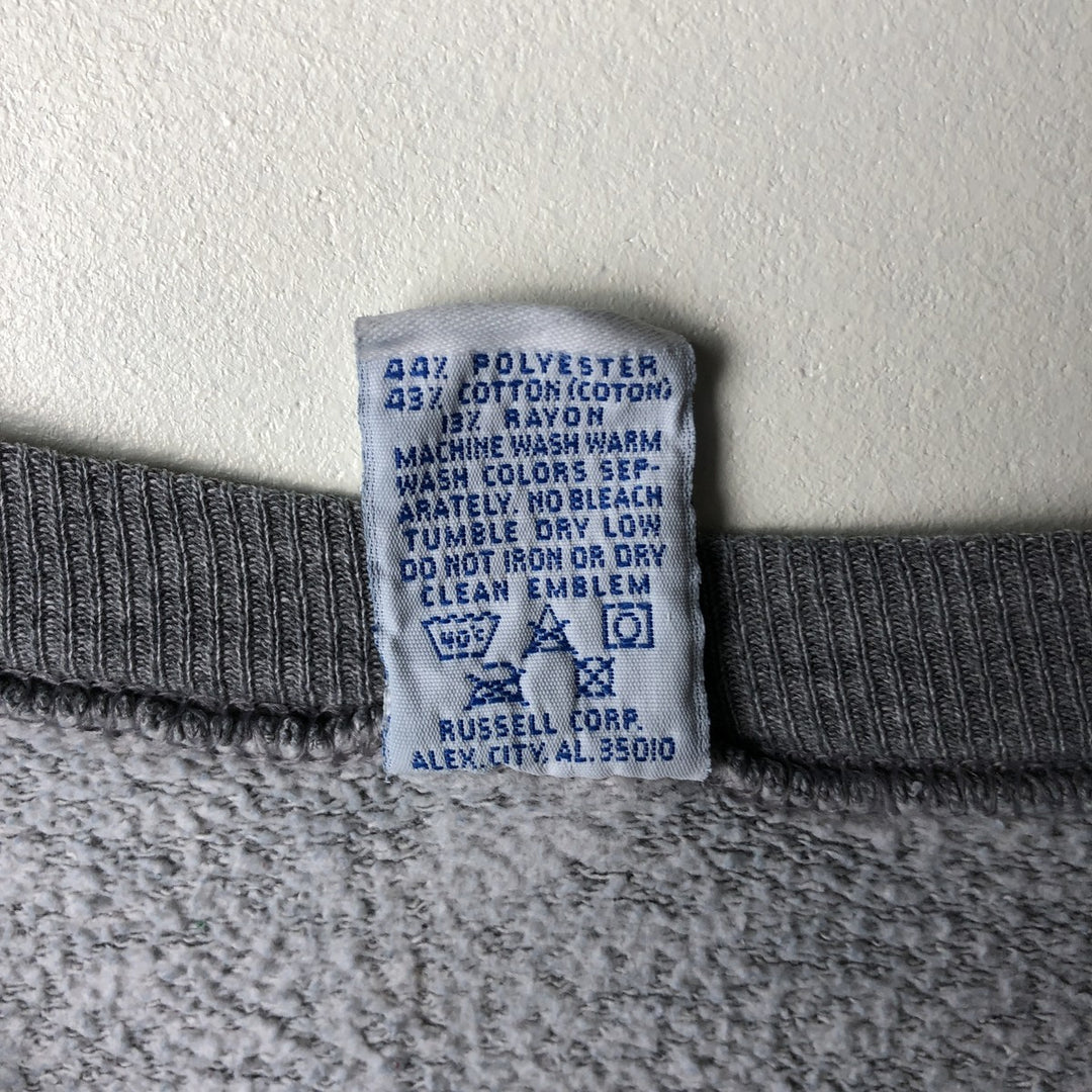 90'S Russell College Sweatshirt, Made in USA, Men's XXL, Vintage cotton gray type Vintage Second Hand
