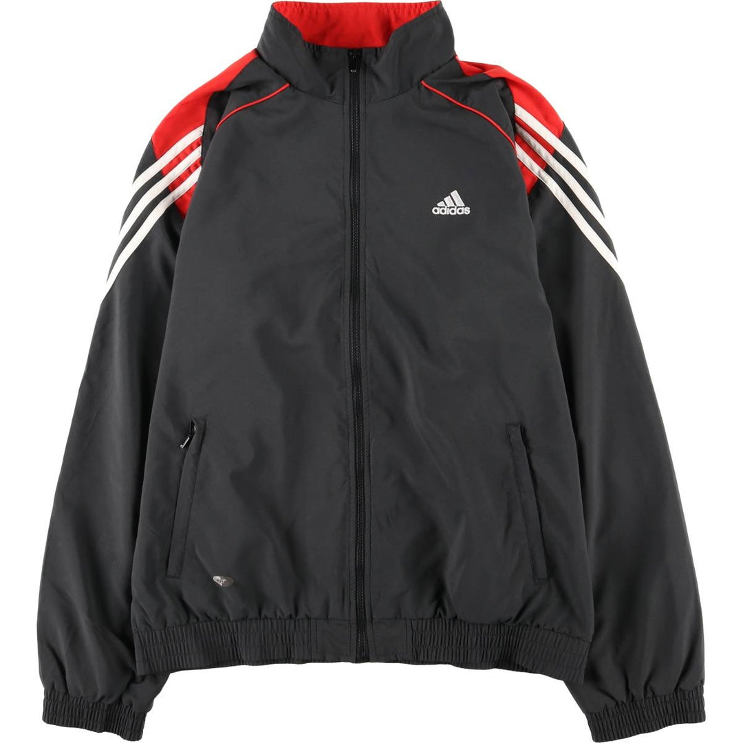 00'S adidas windbreaker, men's size L polyester Charcoal Vintage Second Hand