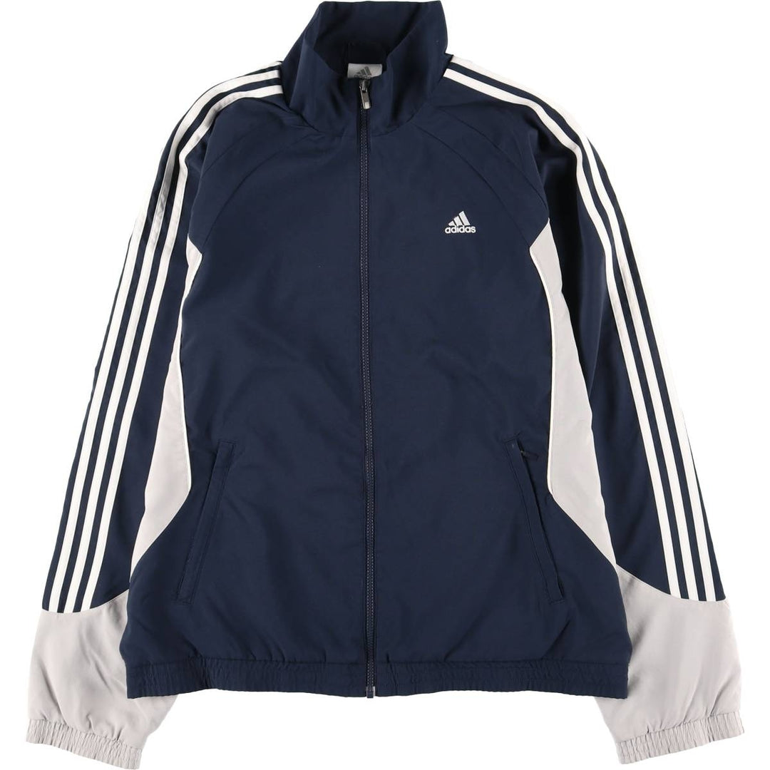 00'S adidas windbreaker, men's size L polyester navy blue type Vintage Second Hand
