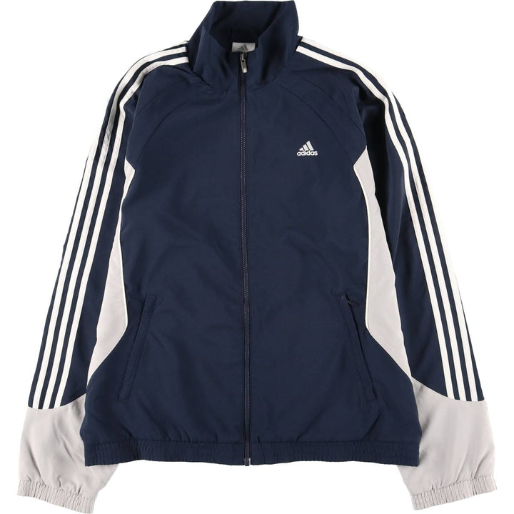 00'S adidas windbreaker, men's size L polyester navy blue type Vintage Second Hand