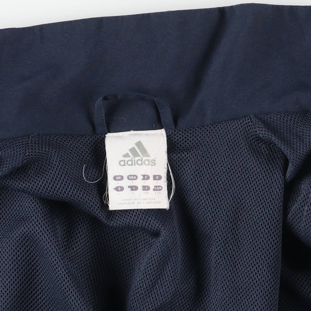 00'S adidas windbreaker, men's size L polyester navy blue type Vintage Second Hand