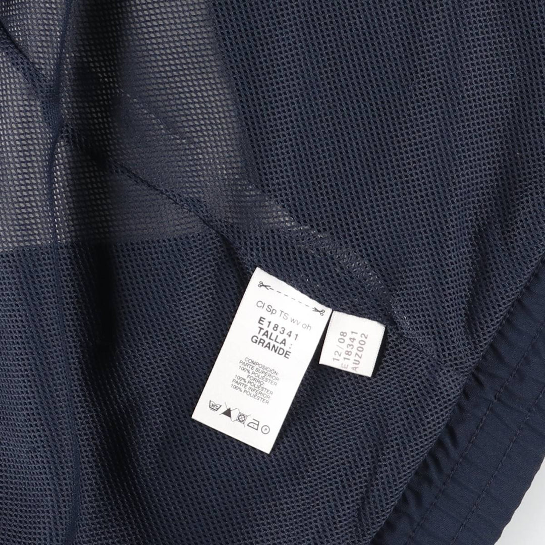 00'S adidas windbreaker, men's size L polyester navy blue type Vintage Second Hand