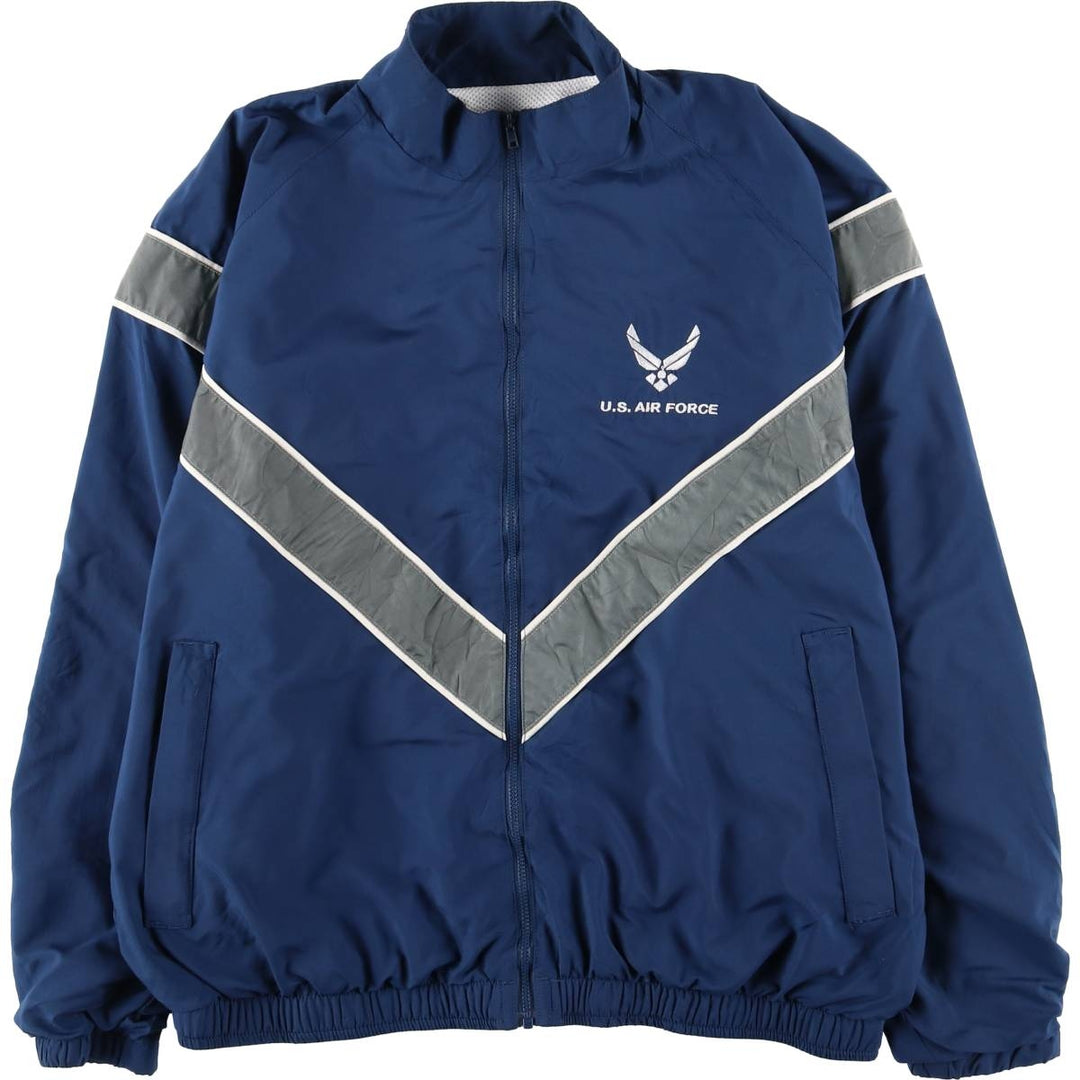Authentic US Military USAIR Force PTU Training Jacket, Windbreaker, Made in USA, Men's Size Medium polyester navy blue type Vintage Second Hand