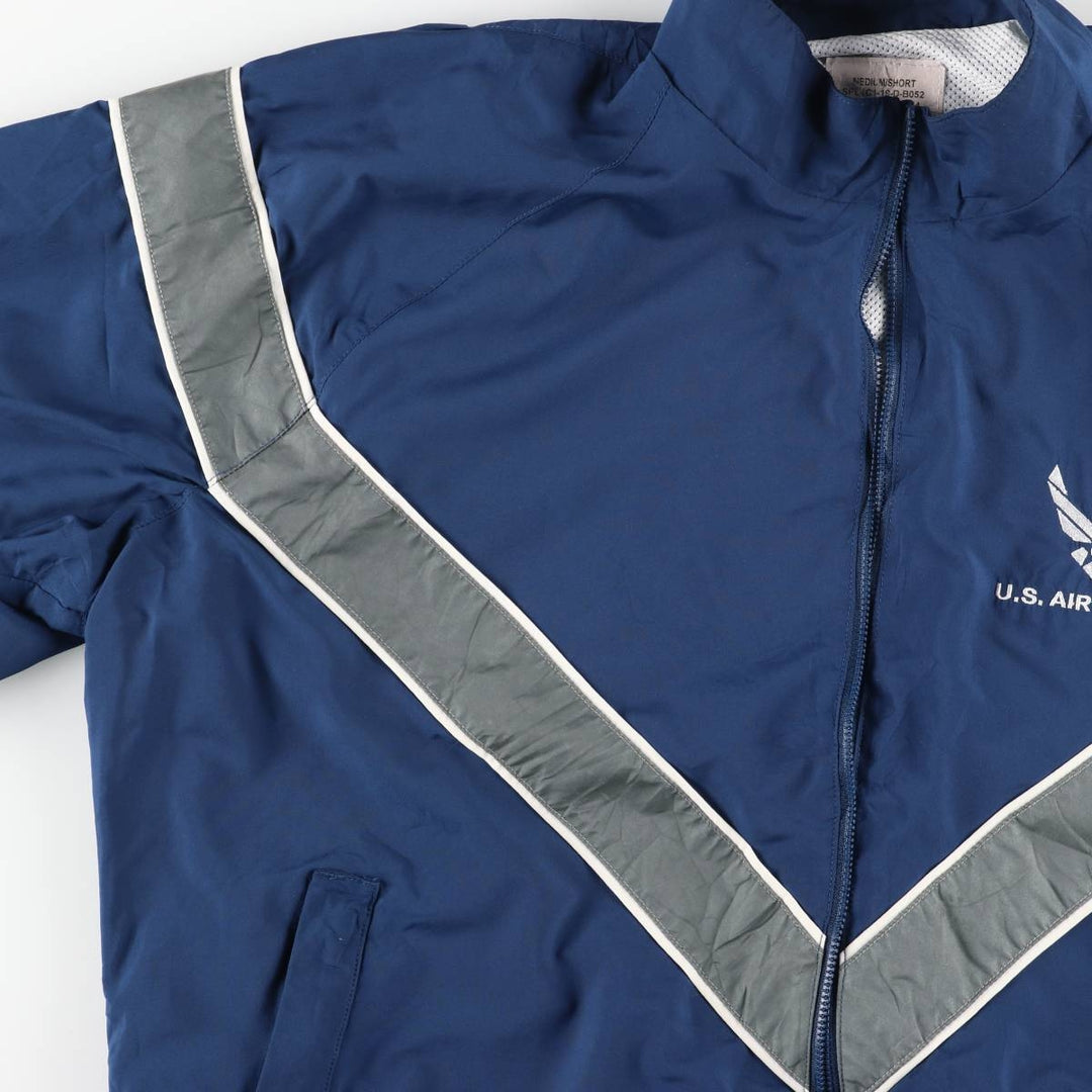 Authentic US Military USAIR Force PTU Training Jacket, Windbreaker, Made in USA, Men's Size Medium polyester navy blue type Vintage Second Hand