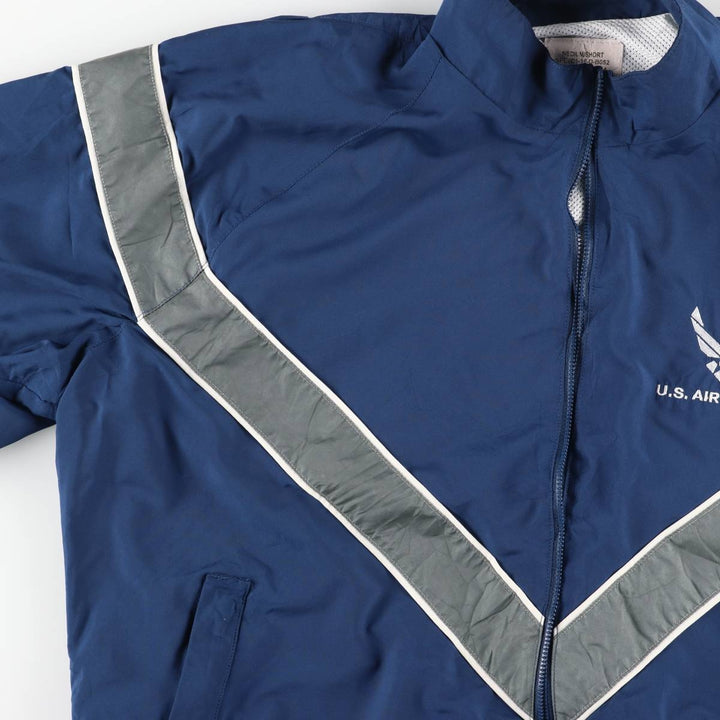 Authentic US Military USAIR Force PTU Training Jacket, Windbreaker, Made in USA, Men's Size Medium polyester navy blue type Vintage Second Hand