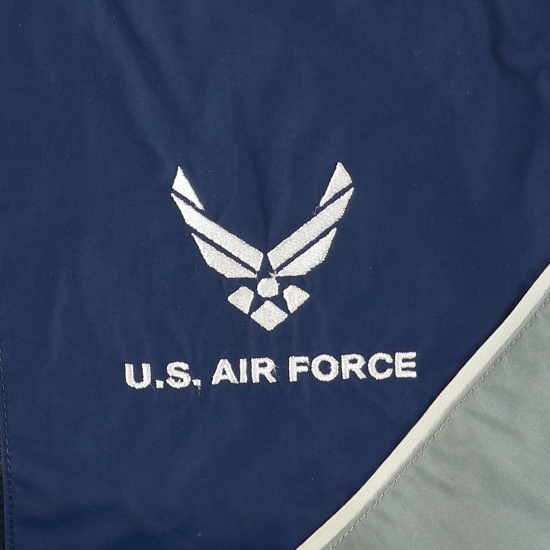 2000'S US Military SKILCRAFT PTU Training Jacket, Nylon, Made in USA, Medium Nylon navy blue type Vintage Second Hand