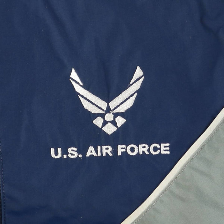 2000'S US Military SKILCRAFT PTU Training Jacket, Nylon, Made in USA, Medium Nylon navy blue type Vintage Second Hand