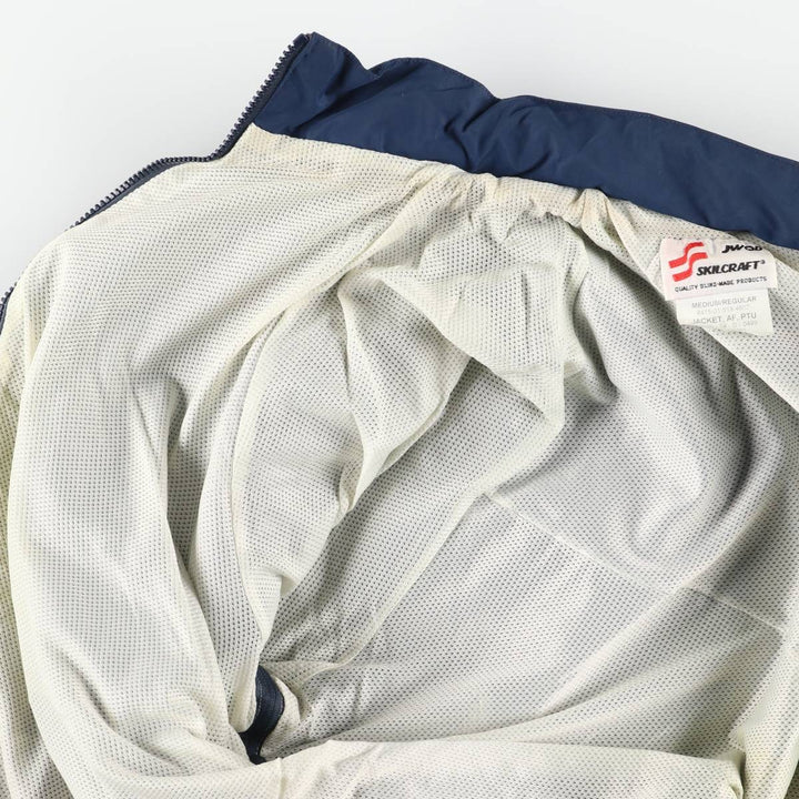 2000'S US Military SKILCRAFT PTU Training Jacket, Nylon, Made in USA, Medium Nylon navy blue type Vintage Second Hand