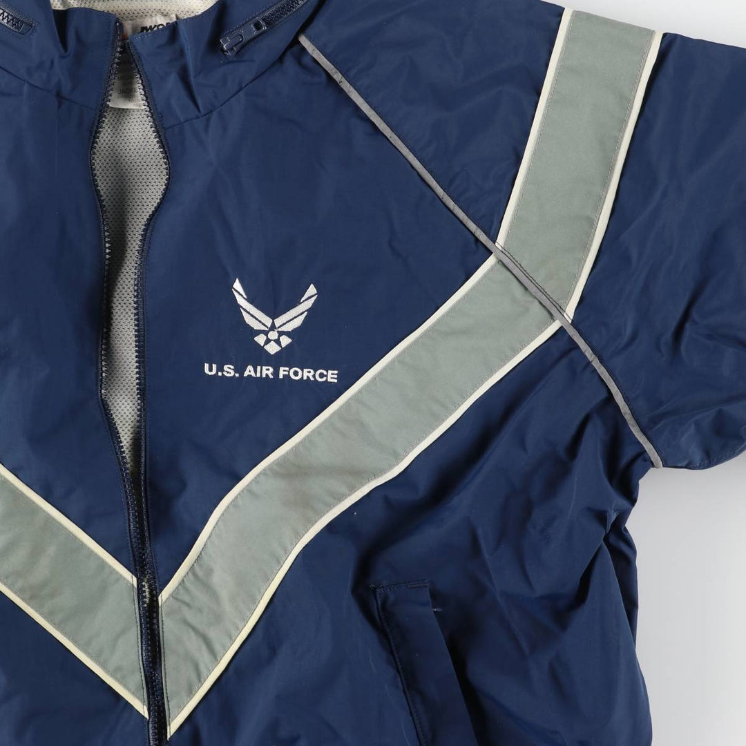 2000'S US Military SKILCRAFT PTU Training Jacket, Nylon, Made in USA, Medium Nylon navy blue type Vintage Second Hand