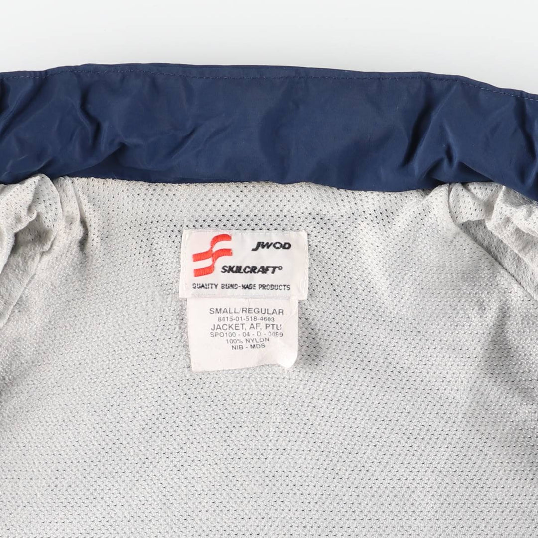 Authentic 2000'S US Military USAIR FORCE SKILCRAFT PTU Training Jacket, Nylon Jacket, Made in USA, Men's Size Small Nylon navy blue type Vintage Second Hand