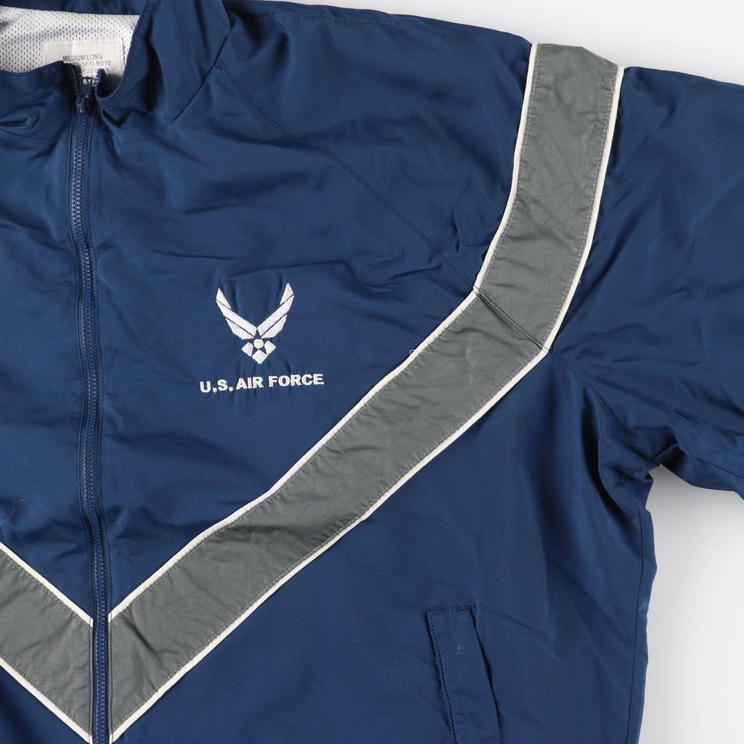 Authentic US Military USAIR Force PTU Training Jacket, Windbreaker, Made in USA, Men's Size Medium polyester navy blue type Vintage Second Hand