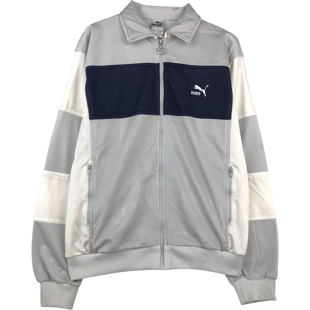 Vintage 90'S Puma Track Jacket, Men's Size Medium polyester gray type Vintage Second Hand