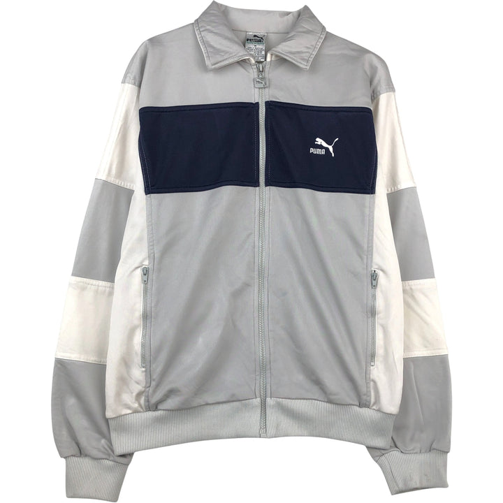 Vintage 90'S Puma Track Jacket, Men's Size Medium polyester gray type Vintage Second Hand