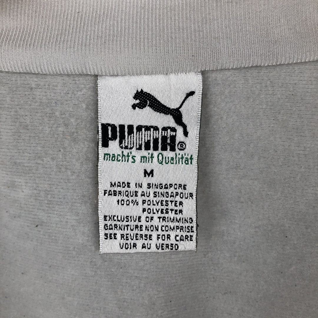Vintage 90'S Puma Track Jacket, Men's Size Medium polyester gray type Vintage Second Hand