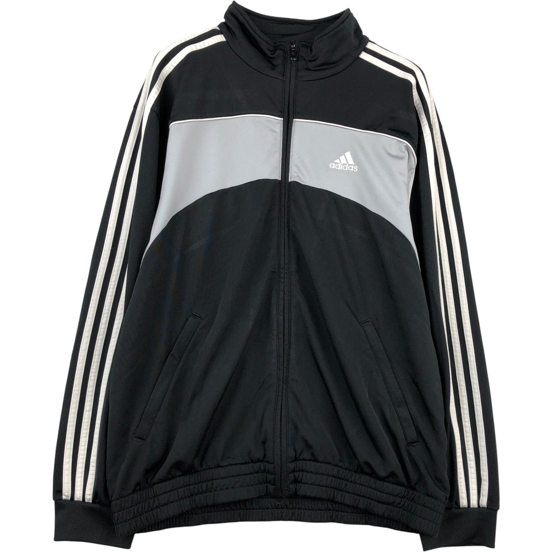 00'S adidas jersey track jacket, men's size L polyester black type Vintage Second Hand