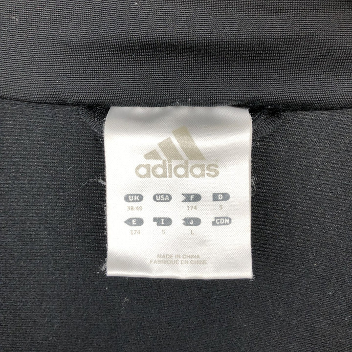 00'S adidas jersey track jacket, men's size L polyester black type Vintage Second Hand