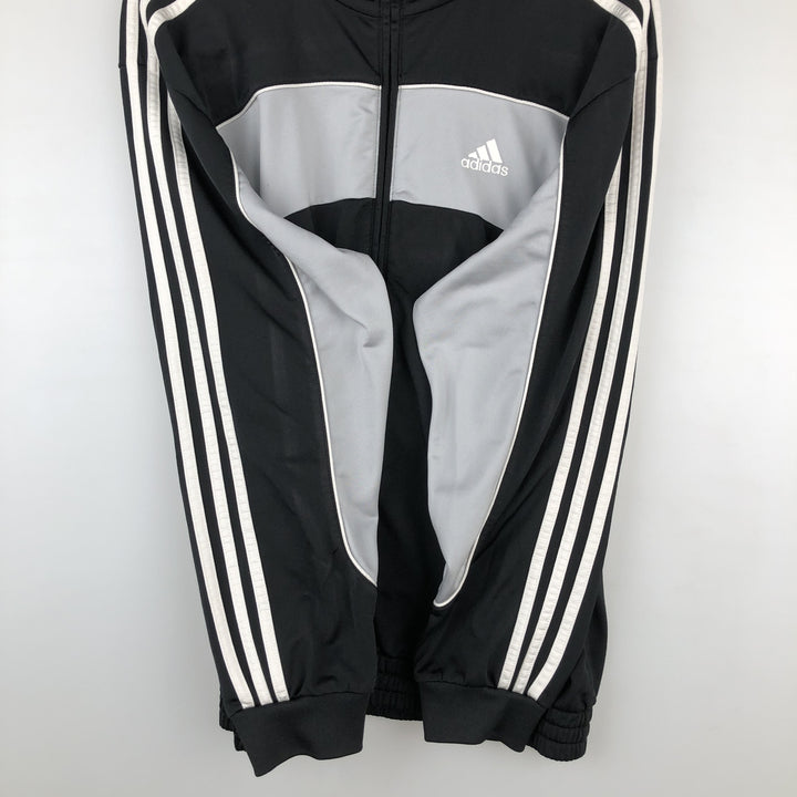 00'S adidas jersey track jacket, men's size L polyester black type Vintage Second Hand