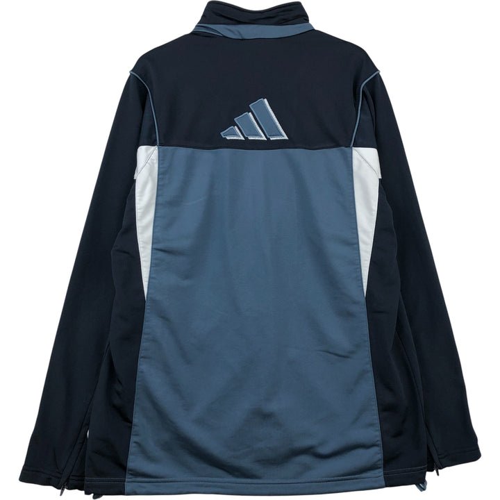 00'S adidas jersey track jacket, men's size M polyester navy blue type Vintage Second Hand