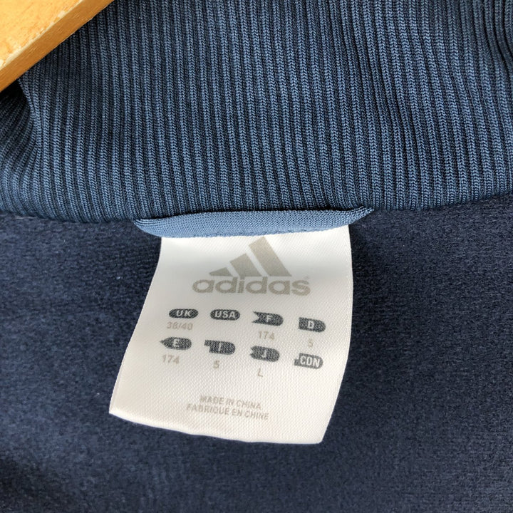 00'S adidas jersey track jacket, men's size M polyester navy blue type Vintage Second Hand