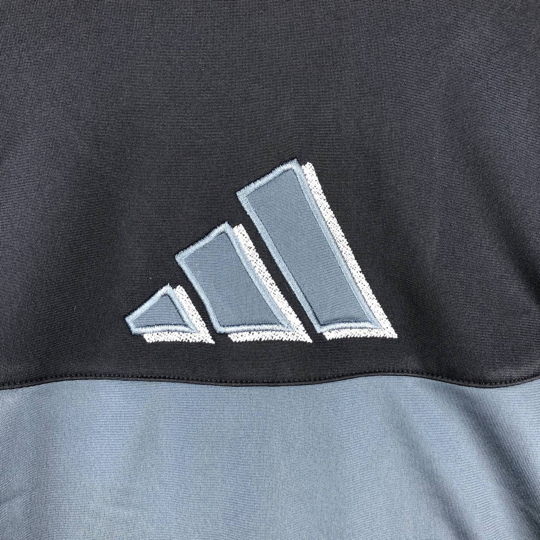 00'S adidas jersey track jacket, men's size M polyester navy blue type Vintage Second Hand