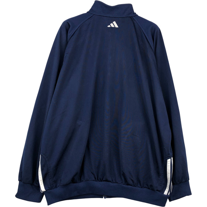 00'S adidas jersey track jacket, men's size L polyester navy blue type Vintage Second Hand
