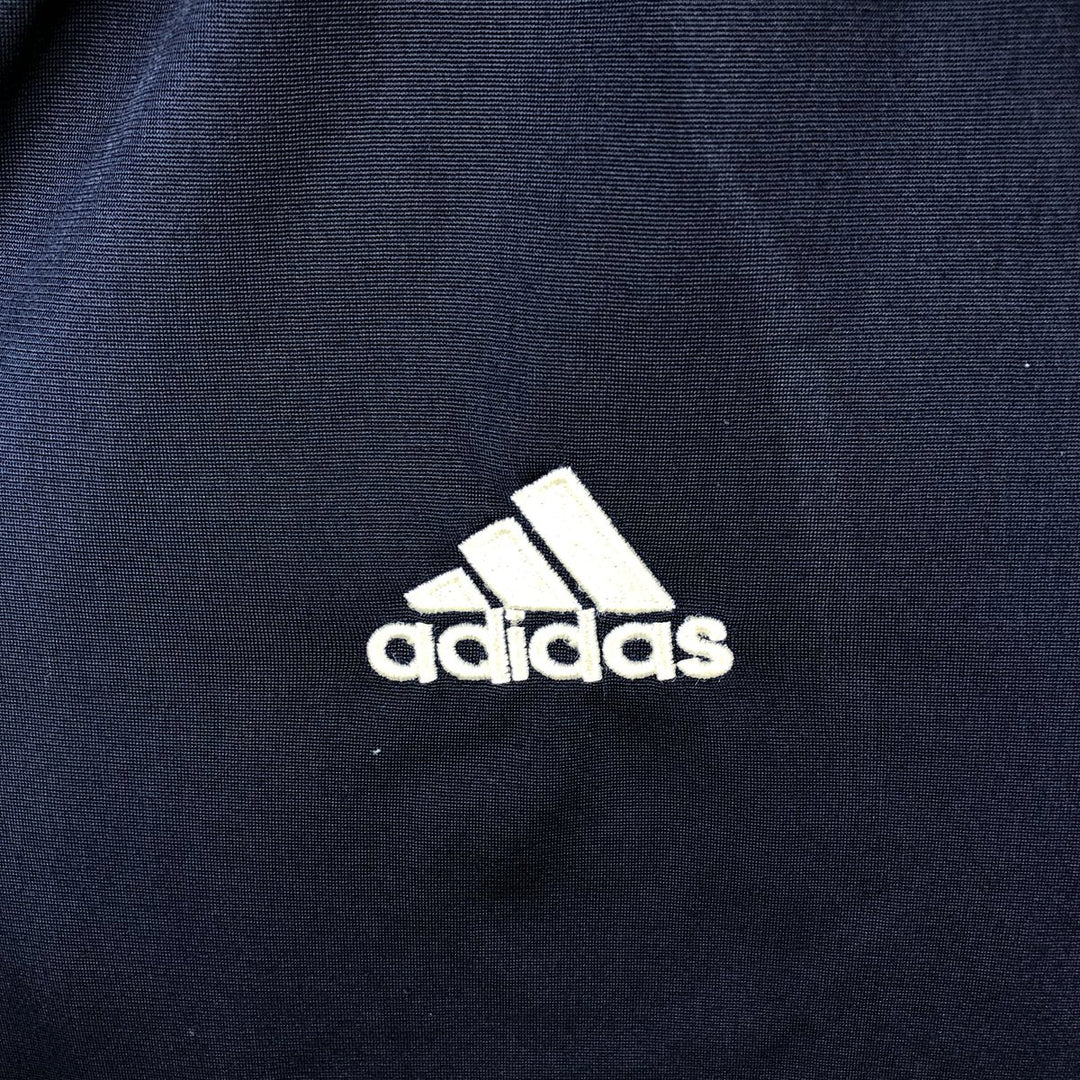 00'S adidas jersey track jacket, men's size L polyester navy blue type Vintage Second Hand