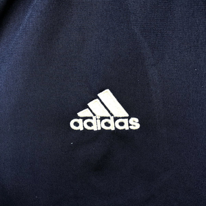 00'S adidas jersey track jacket, men's size L polyester navy blue type Vintage Second Hand