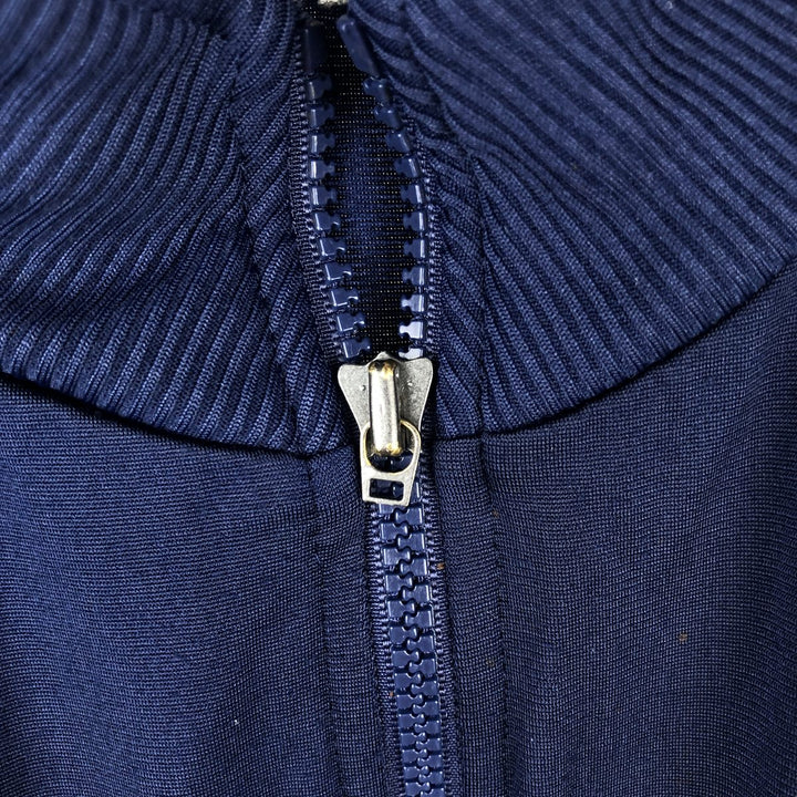 00'S adidas jersey track jacket, men's size L polyester navy blue type Vintage Second Hand