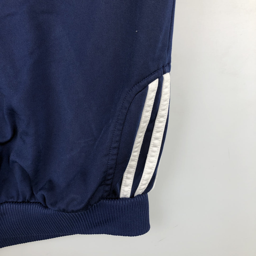 00'S adidas jersey track jacket, men's size L polyester navy blue type Vintage Second Hand