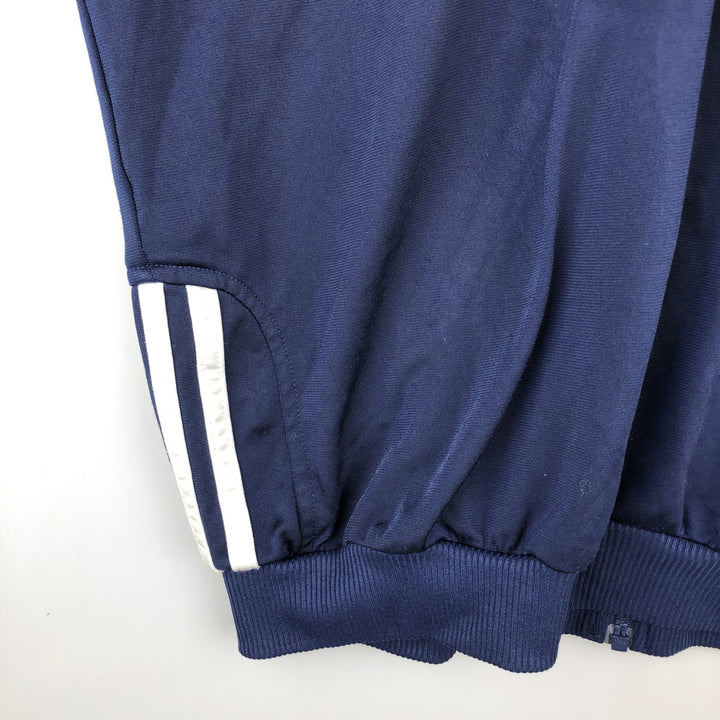 00'S adidas jersey track jacket, men's size L polyester navy blue type Vintage Second Hand