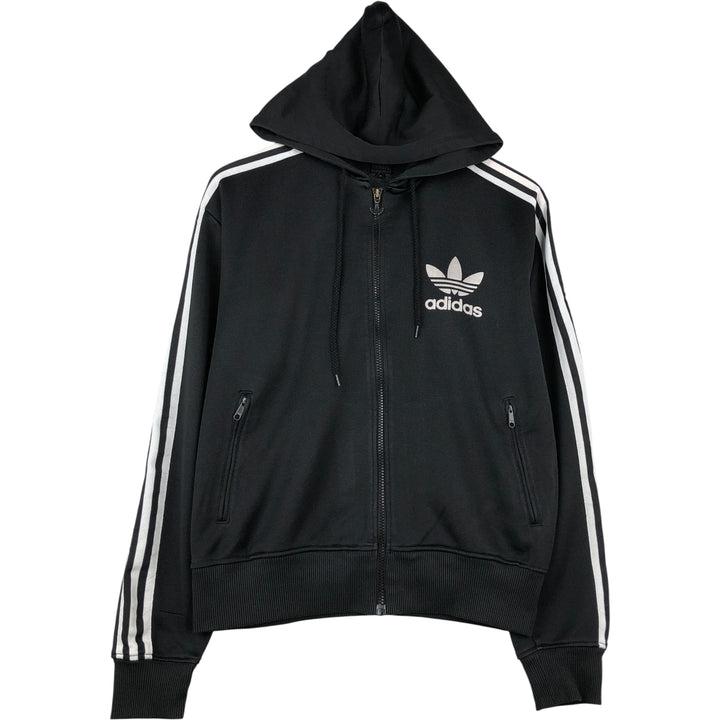 2000'S adidas Originals Jersey Hoodie Track Jacket, Men's Size Medium polyester black type Vintage Second Hand