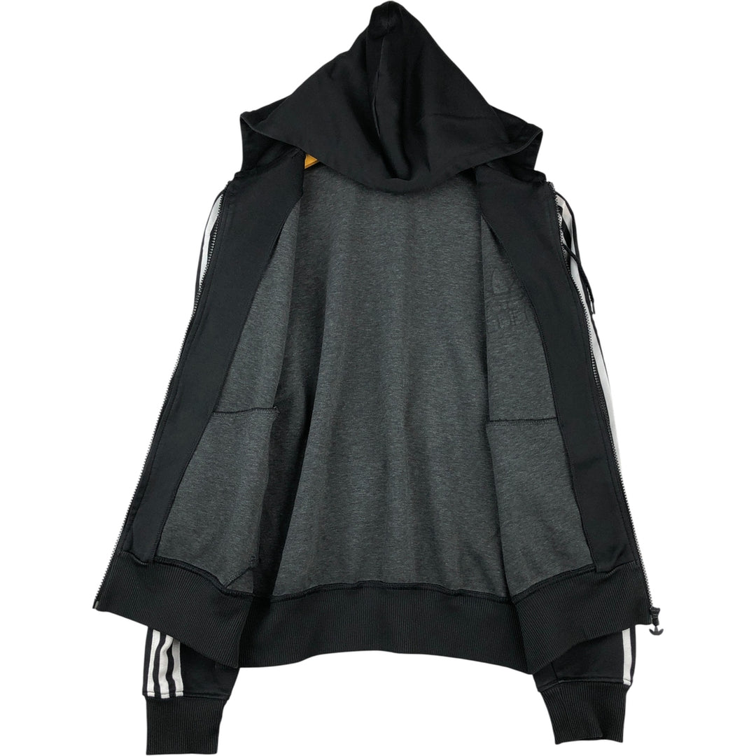 2000'S adidas Originals Jersey Hoodie Track Jacket, Men's Size Medium polyester black type Vintage Second Hand