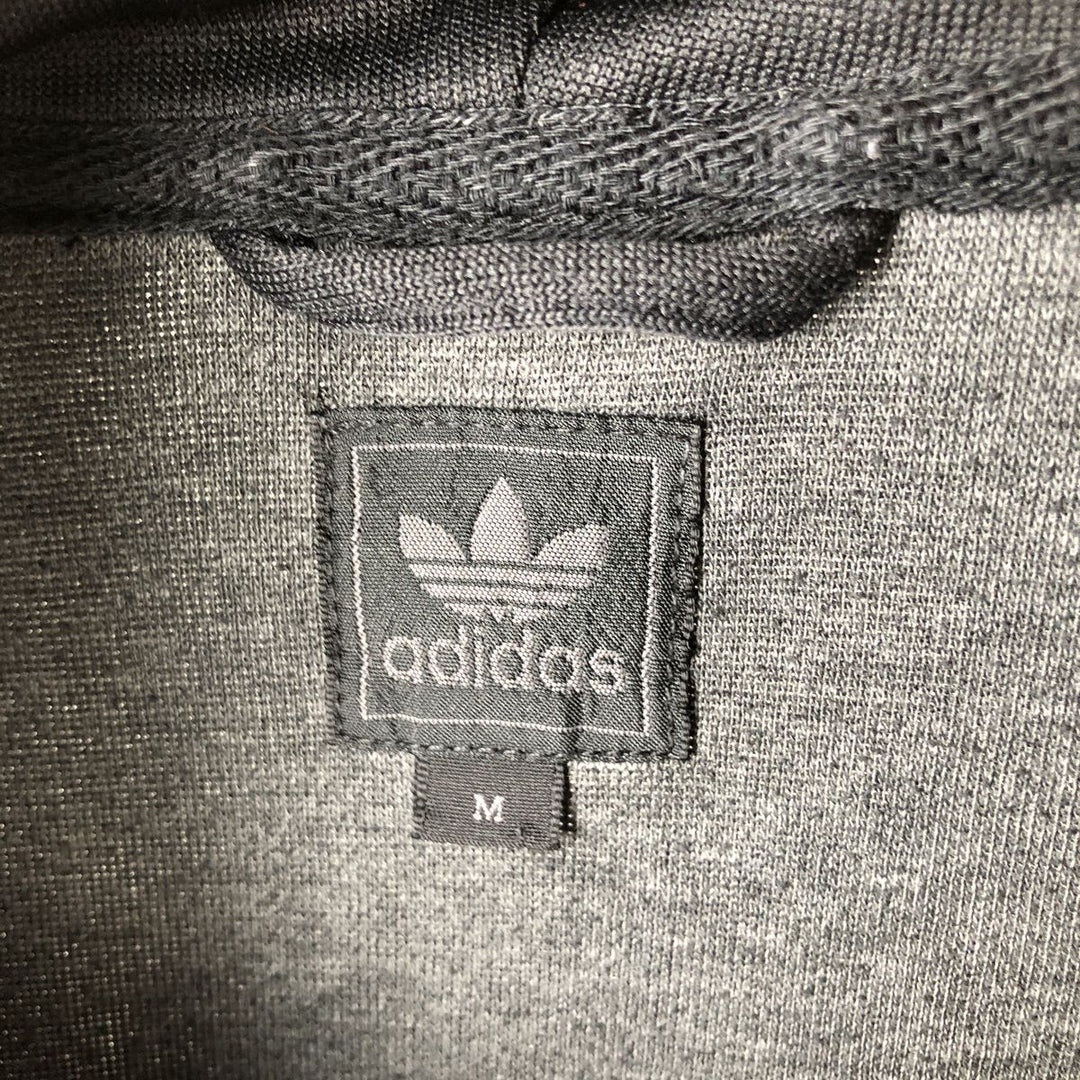 2000'S adidas Originals Jersey Hoodie Track Jacket, Men's Size Medium polyester black type Vintage Second Hand