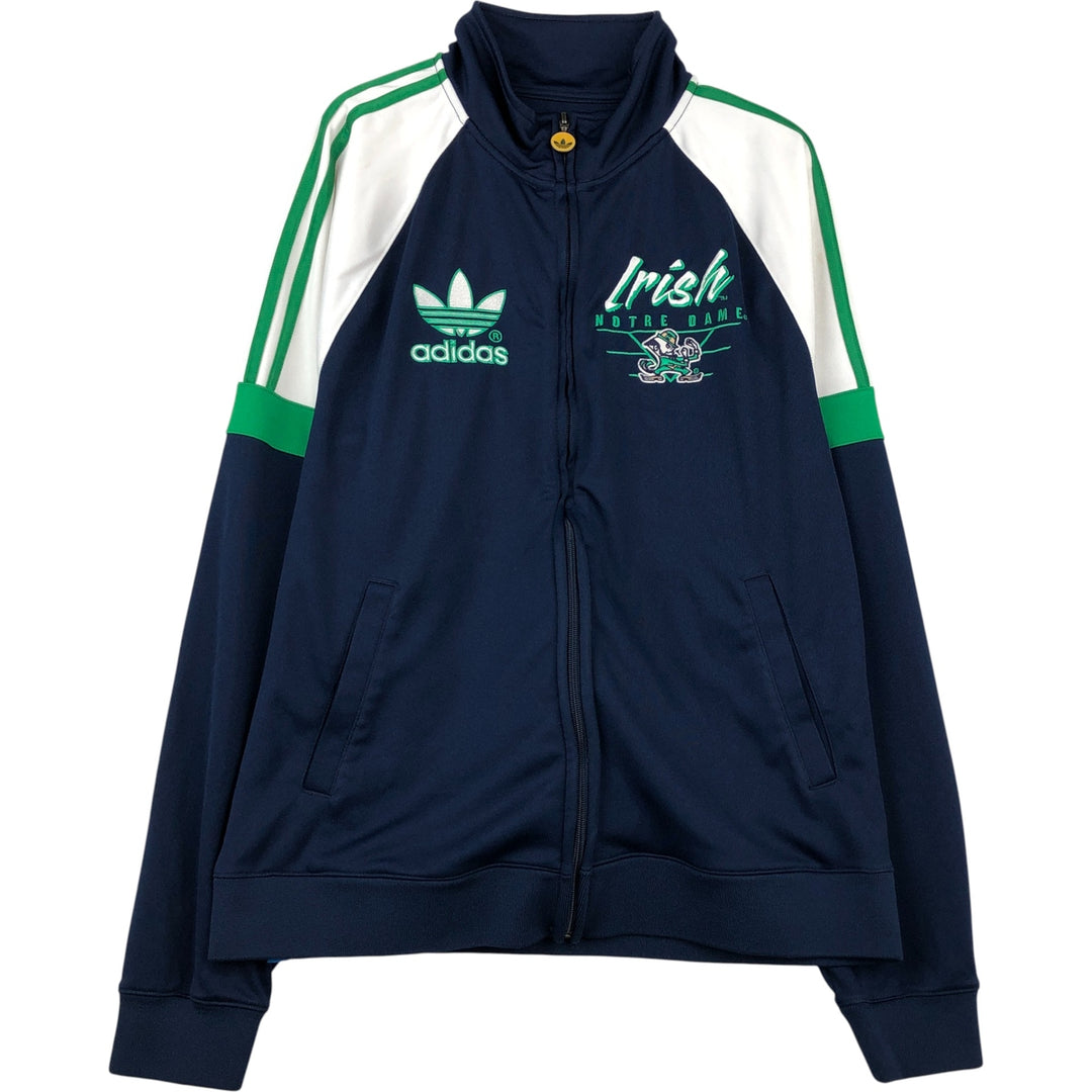 Adidas Originals Notre Dame Fighting Irish Track Jacket, Men's Size Medium unclear navy blue type Vintage Second Hand