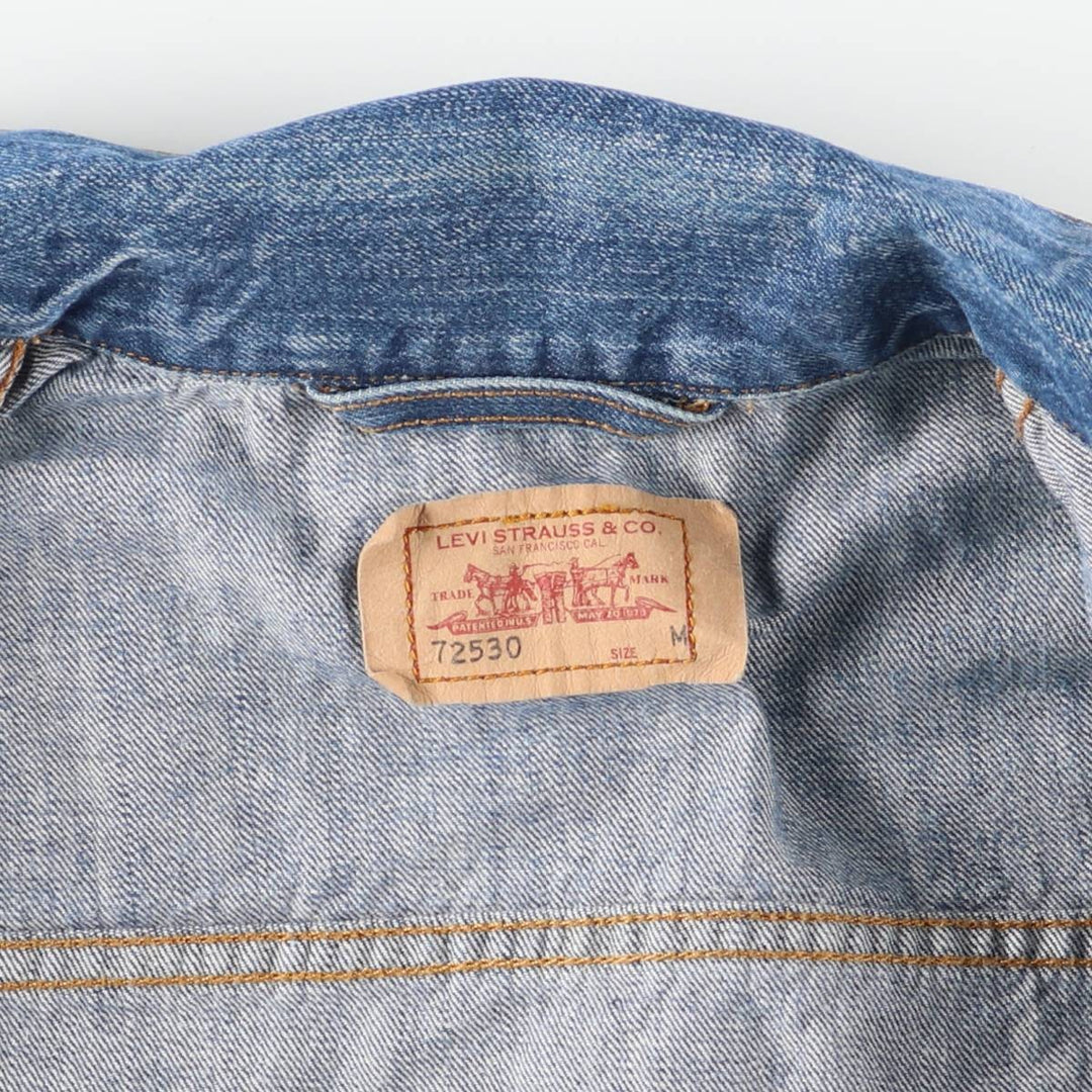 Levi's 72530-0021 Euro Model Denim Jacket, Men's Size Medium cotton blue type Vintage Second Hand