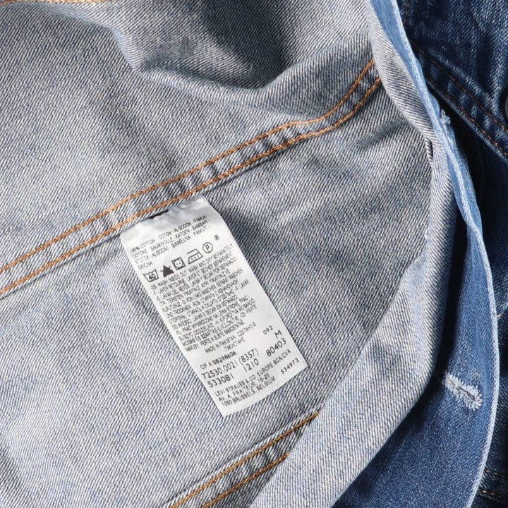 Levi's 72530-0021 Euro Model Denim Jacket, Men's Size Medium cotton blue type Vintage Second Hand