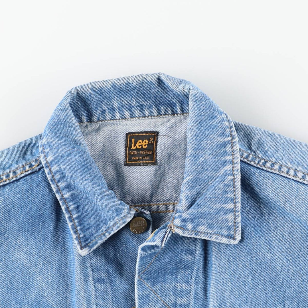 Vintage 1980'S Lee Riders denim jacket, made in the USA, size S, men's. unclear blue type Vintage Second Hand
