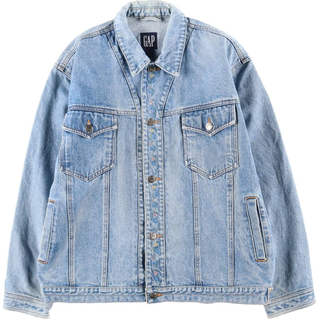 90'S GAP Vintage Denim Jacket, Men's Size L cotton blue type Vintage Second Hand