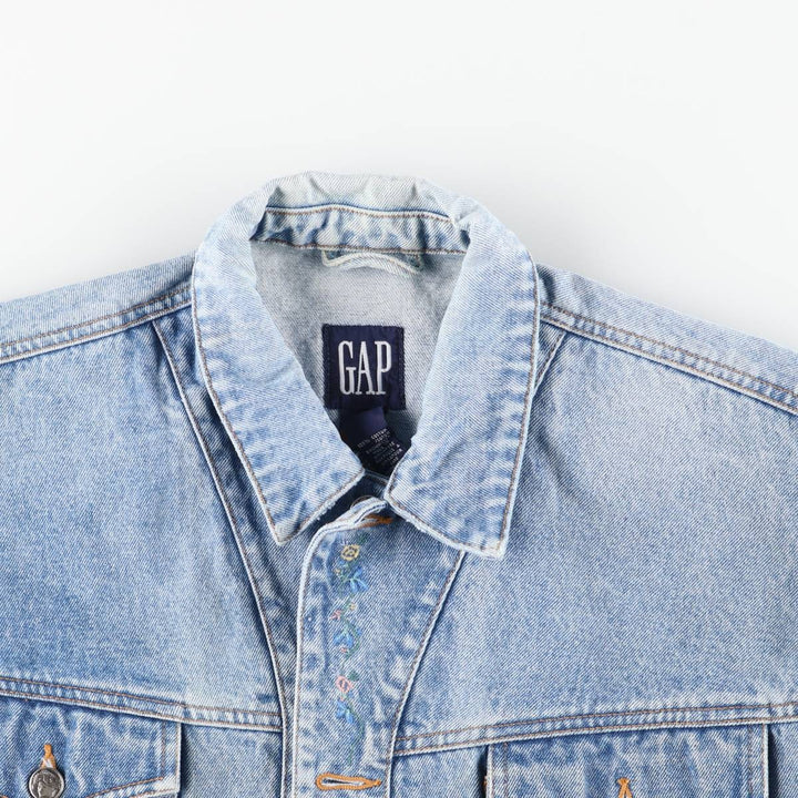 90'S GAP Vintage Denim Jacket, Men's Size L cotton blue type Vintage Second Hand