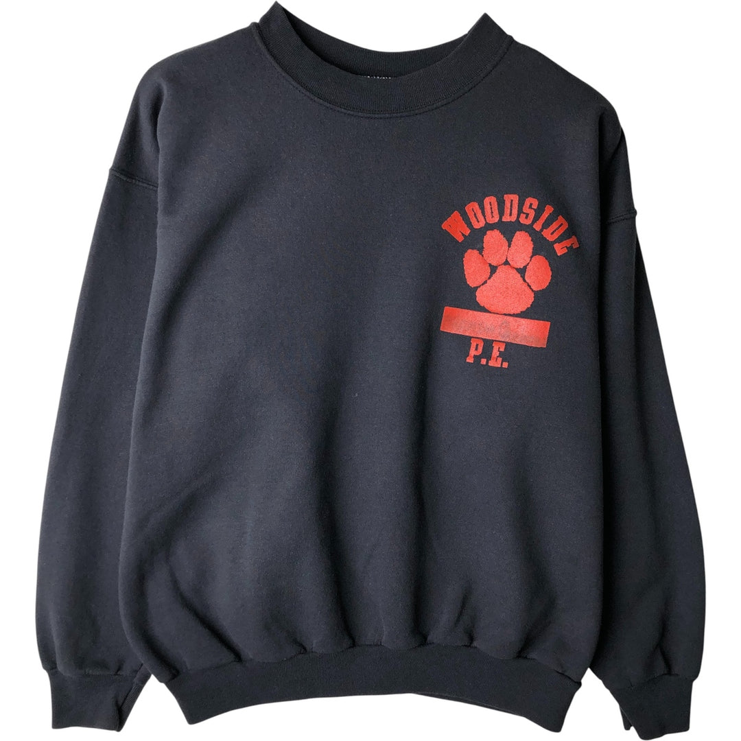 Vintage 90s-00'S Hanes college sweatshirt, size M, men's cotton Charcoal Vintage Second Hand