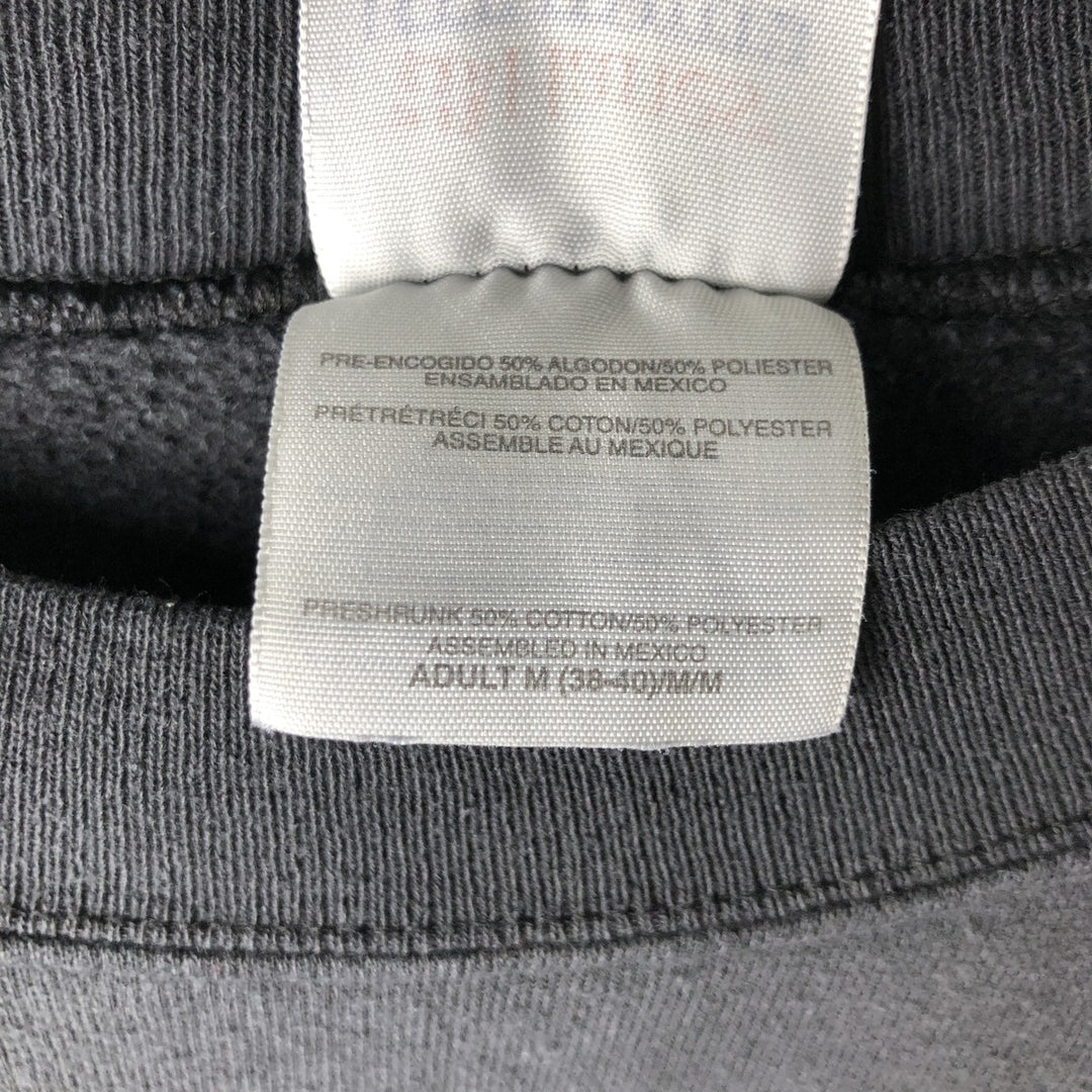 Vintage 90s-00'S Hanes college sweatshirt, size M, men's cotton Charcoal Vintage Second Hand