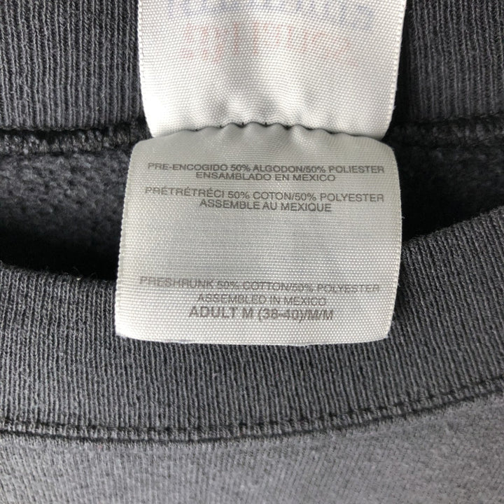Vintage 90s-00'S Hanes college sweatshirt, size M, men's cotton Charcoal Vintage Second Hand